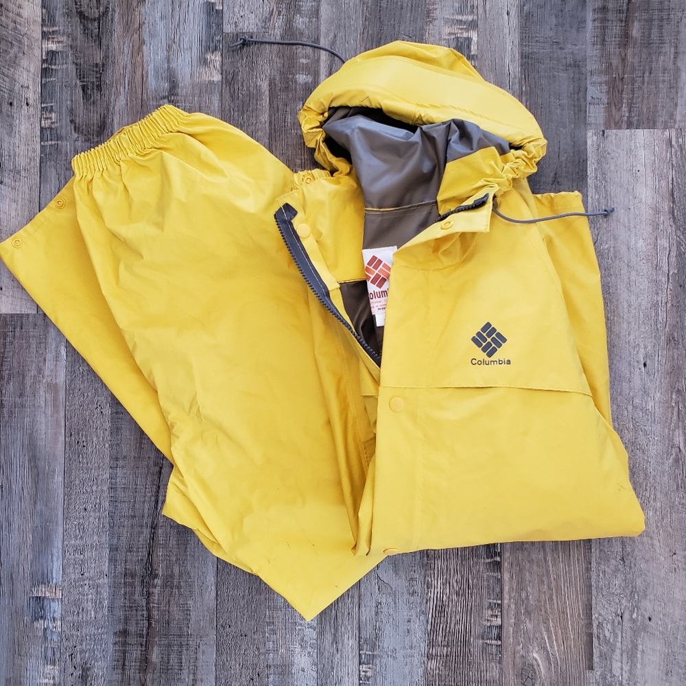 VINTAGE COLUMBIA RAIN GEAR SIZE MEDIUM EUC